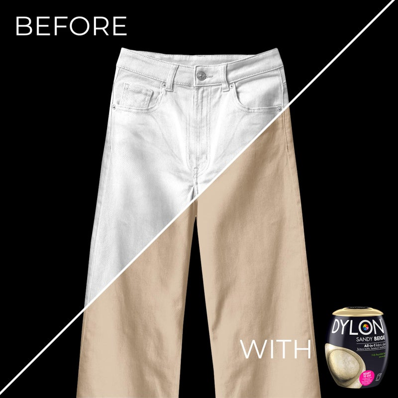 Dylon Washing Machine Fabric Dye Pod for Clothes & Soft Furnishings, 350g â€“ Sandy Beige - Image 4